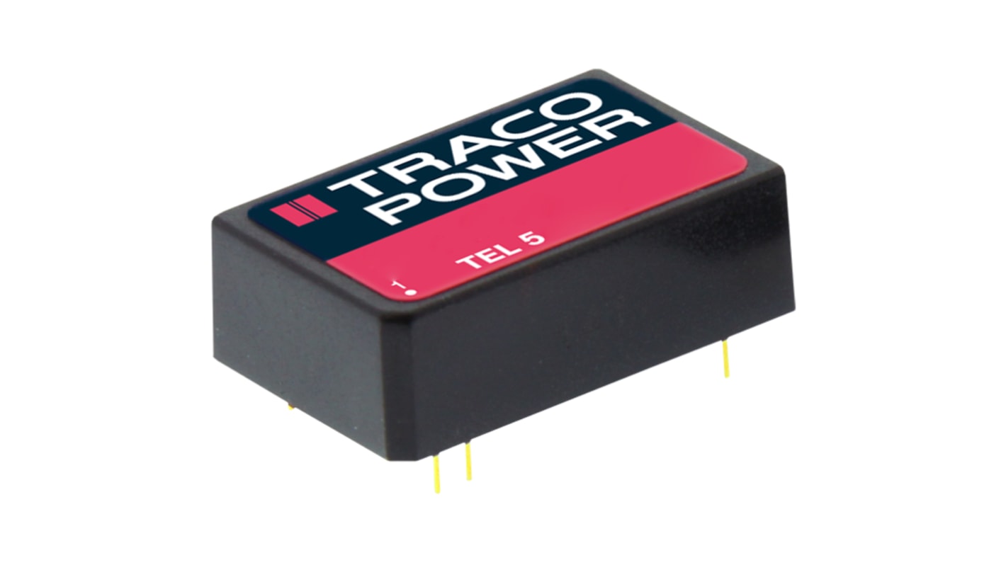 TRACOPOWER TEL 5 DC-DC Converter, ±12V dc/ ±250mA Output, 18 → 36 V dc Input, 5W, Through Hole, +85°C Max Temp