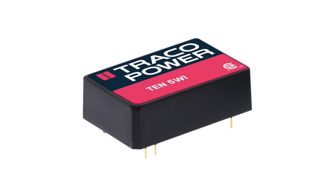 TRACOPOWER TEN 5WI DC/DC-Wandler 6W 48 V dc IN, 3.3V dc OUT / 1.2A Durchsteckmontage 1.5kV dc isoliert