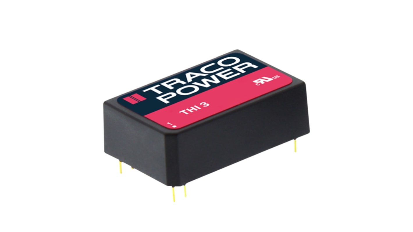 TRACOPOWER THI 3 DC/DC-Wandler 3W 5 V dc IN, 12V dc OUT / 250mA Durchsteckmontage 4kV ac isoliert