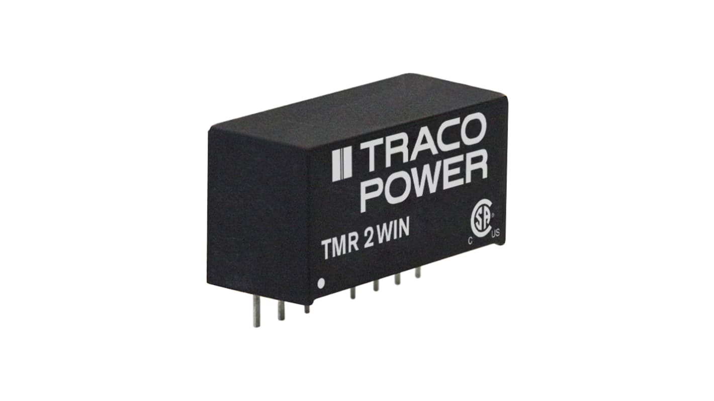 TRACOPOWER TMR 2WIN DC-DC Converter, 12V dc/ 167mA Output, 18 → 75 V dc Input, 2W, Through Hole, +90°C Max Temp