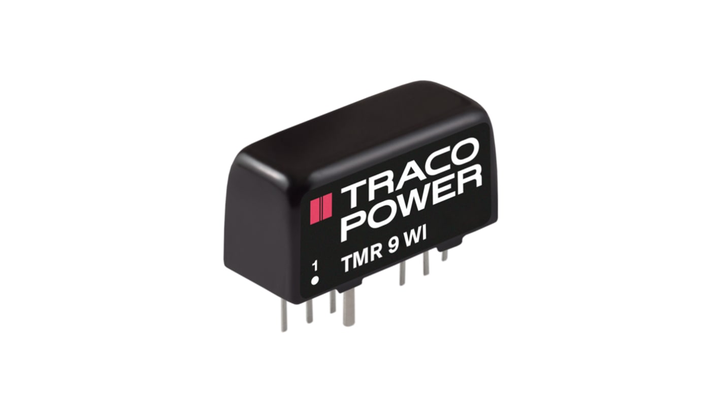 TRACOPOWER TMR 9 WI DC-DC Converter, 5V dc/ 1.6A Output, 18 → 75 V dc Input, 9W, Through Hole, +85°C Max Temp