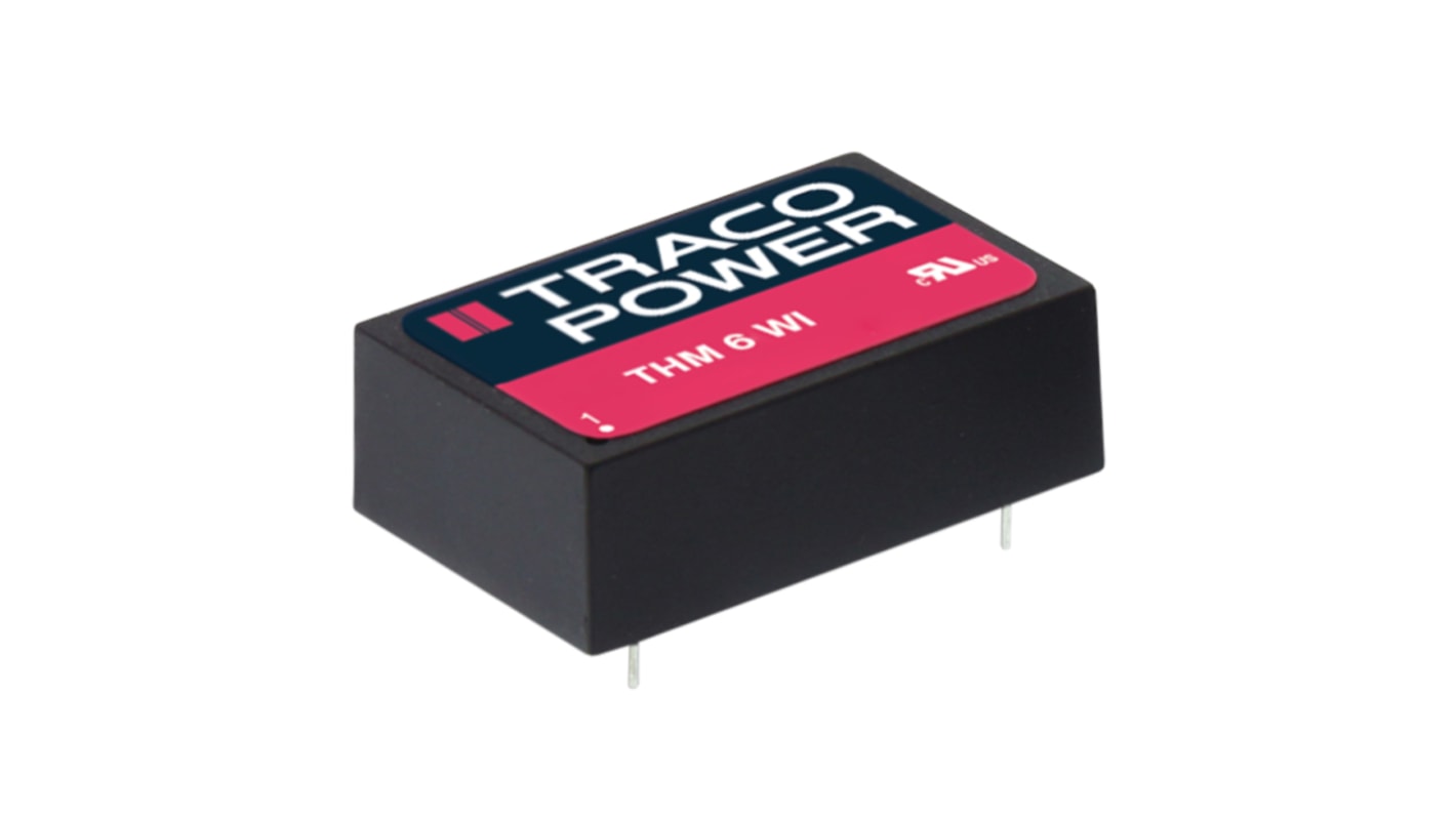 TRACOPOWER THM 6WI DC/DC-Wandler 6W 5 V dc IN, ±5V dc OUT / ±600mA Durchsteckmontage 5kV ac isoliert