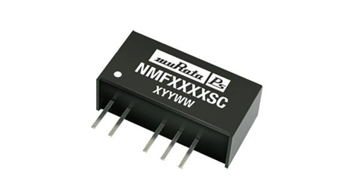 Murata Power Solutions NMF DC-DC Converter, 5V dc/ 100mA Output, 4.75 → 5.25 V dc Input, 0.5W, Through Hole,