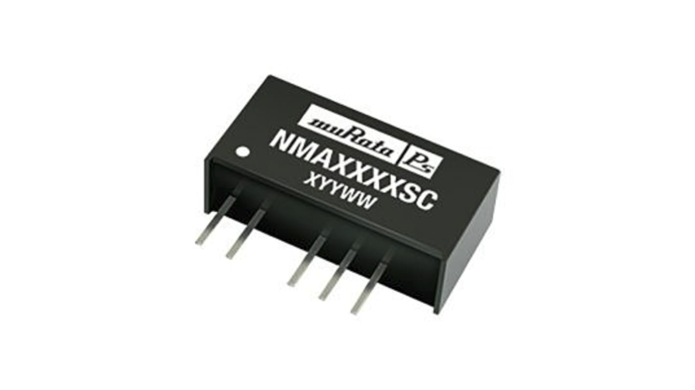 Murata Power Solutions NMA DC-DC Converter, ±15V dc/ ±33mA Output, 4.5 → 5.5 V dc Input, 1W, Through Hole, +85°C