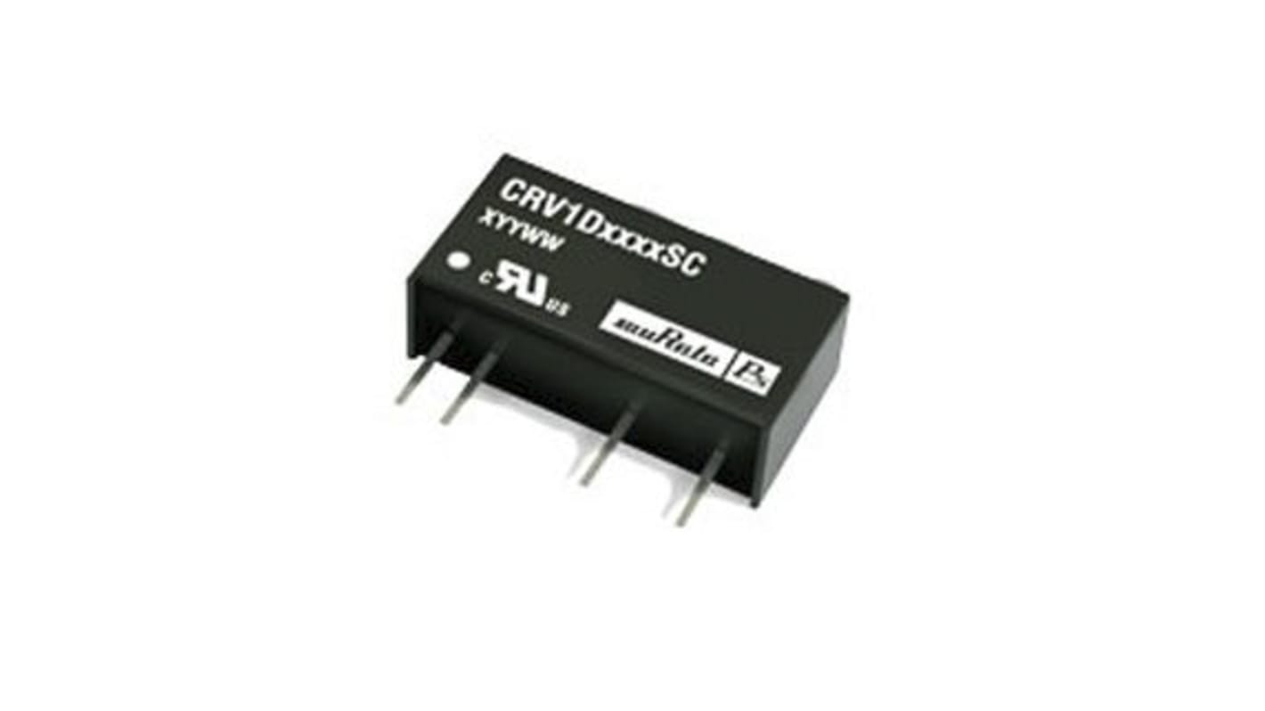 Murata Power Solutions CRV1 DC-DC Converter, ±12V dc/ ±42mA Output, 4.5 → 5.5 V dc Input, 1W, Through Hole,