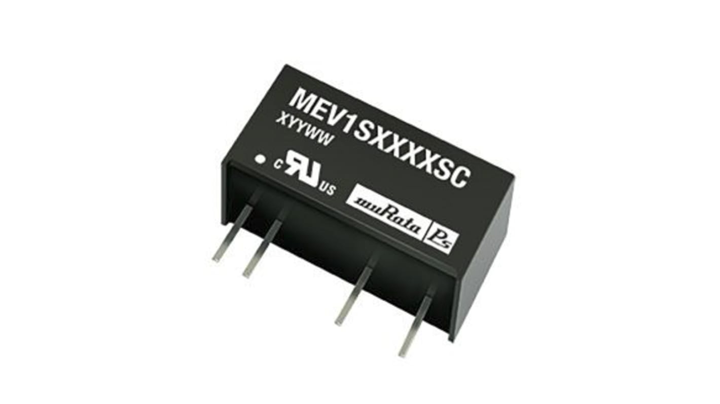 Murata Power Solutions MEV1 DC-DC Converter, 12V dc/ 84mA Output, 4.5 → 5.5 V dc Input, 1W, Through Hole, +85°C