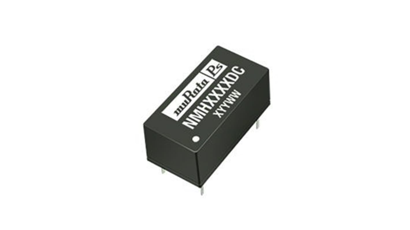 Murata Power Solutions NMH DC-DC Converter, ±9V dc/ ±111mA Output, 4.5 → 5.5 V dc Input, 2W, Through Hole, +85°C