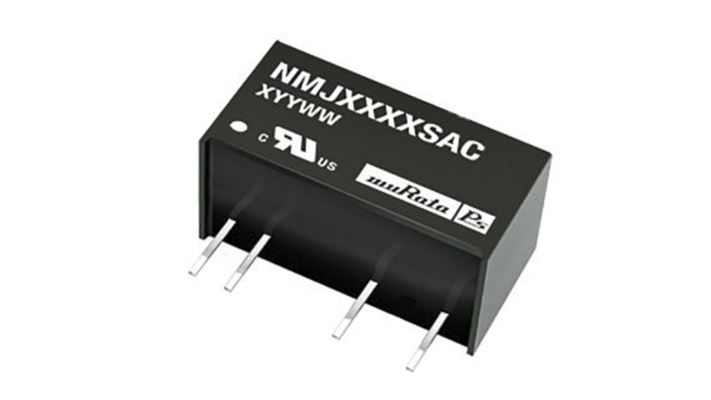 Murata Power Solutions DC-DCコンバータ Vout：15V dc 4.5 → 5.5 V dc, 1W, NMJ0515SAC