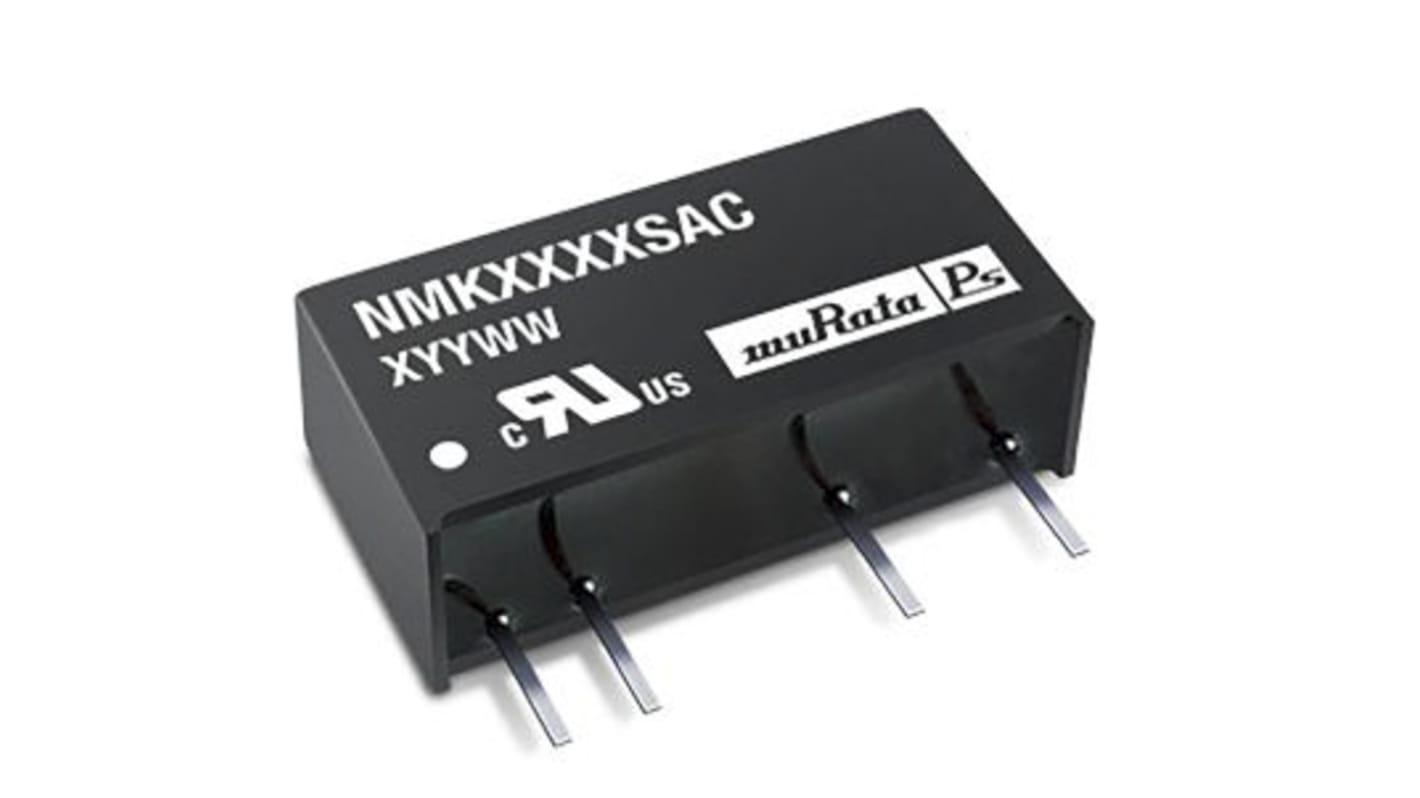 Murata Power Solutions NMK DC-DC Converter, 9V dc/ 222mA Output, 4.5 → 5.5 V dc Input, 2W, Through Hole, +85°C