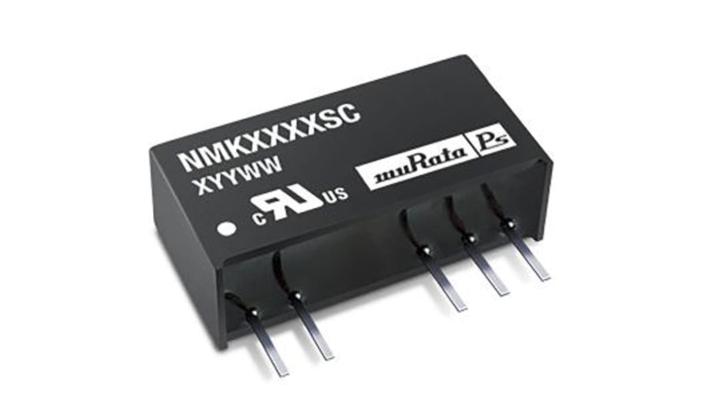 Murata Power Solutions NMK DC-DC Converter, ±5V dc/ ±200mA Output, 10.8 → 13.2 V dc Input, 2W, Through Hole,