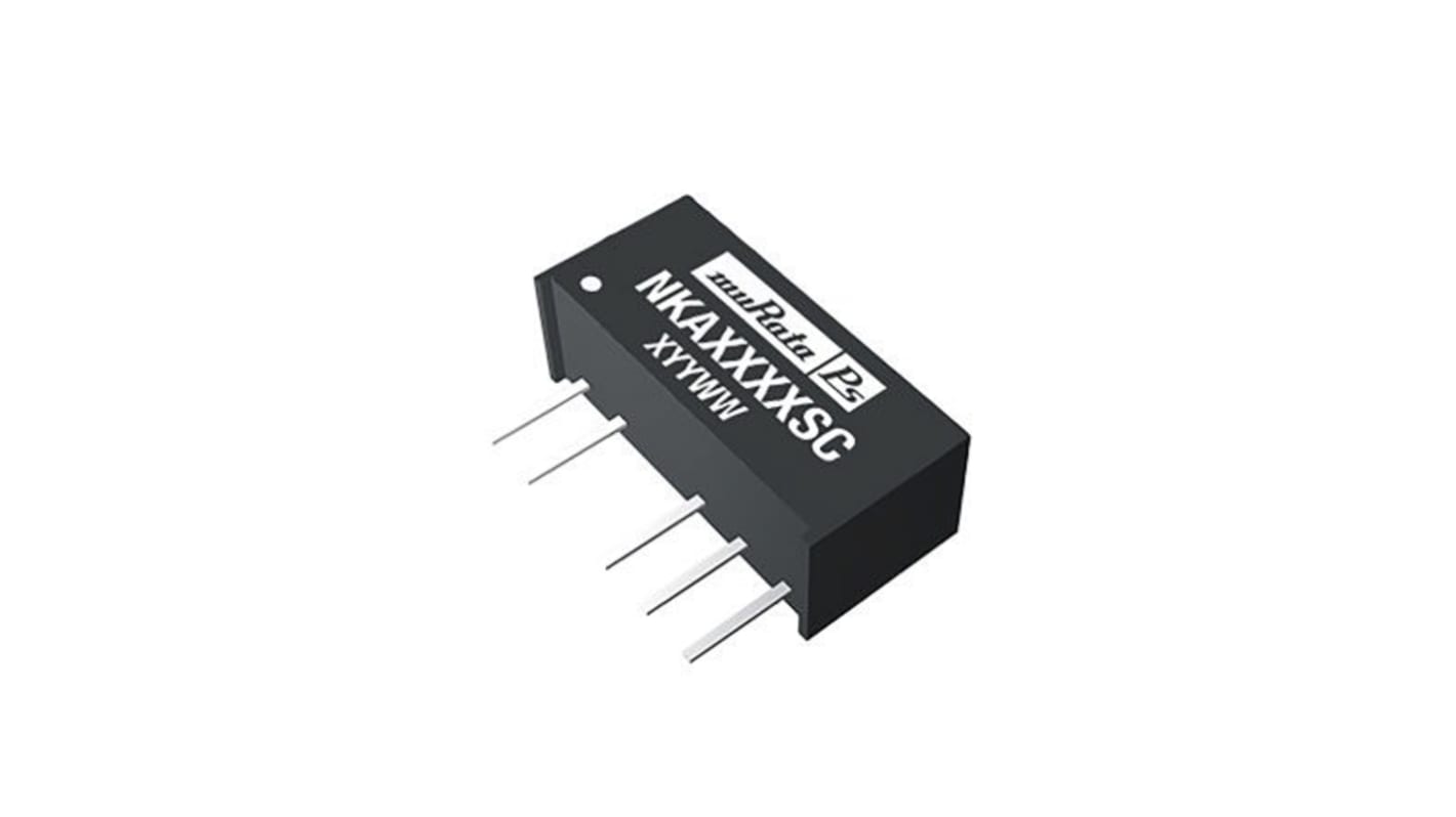 Murata Power Solutions NKA DC-DC Converter, ±3.3V dc/ ±163mA Output, 4.5 → 5.5 V dc Input, 1W, Through Hole,