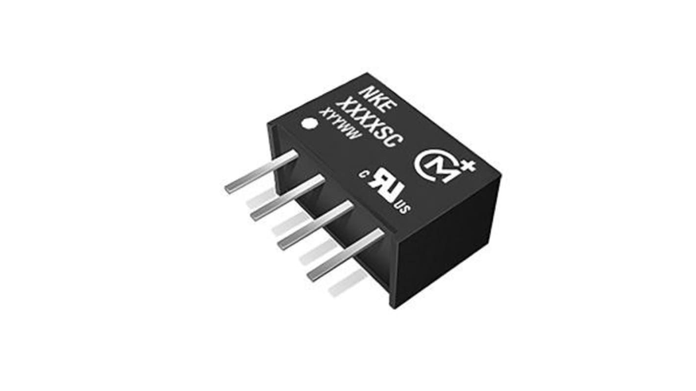 Murata Power Solutions NKE DC-DC Converter, 3.3V dc/ 300mA Output, 4.5 → 5.5 V dc Input, 1W, Through Hole, +85°C