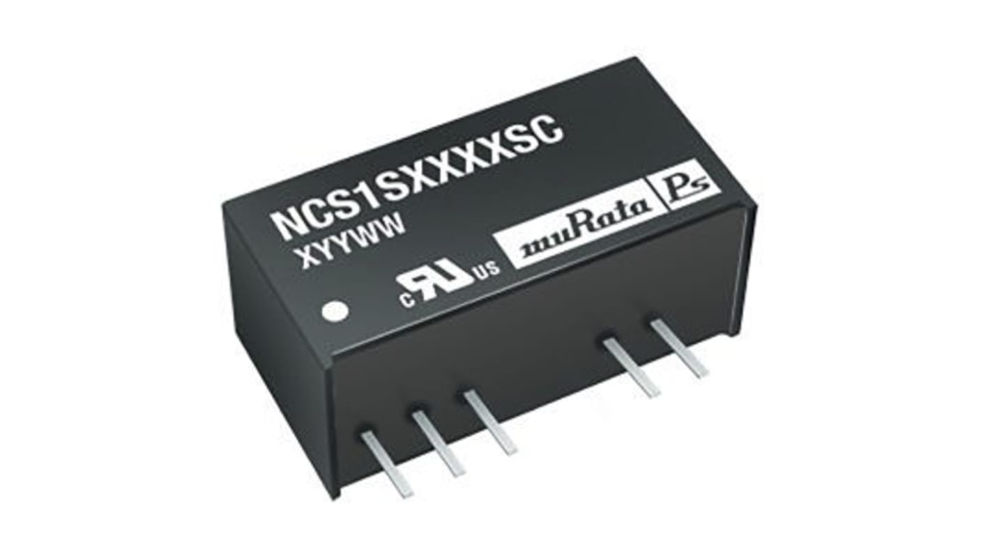 Murata Power Solutions NCS1 DC-DC Converter, 3.3V dc/ 300mA Output, 4.5 → 18 V dc Input, 1W, Through Hole,