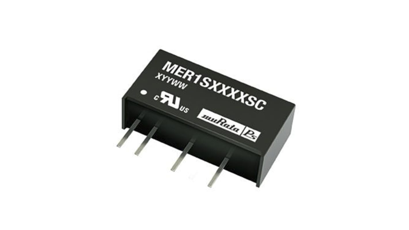 Murata Power Solutions MER1 DC-DC Converter, 5V dc/ 200mA Output, 21.6 → 26.4 V dc Input, 1W, Through Hole,