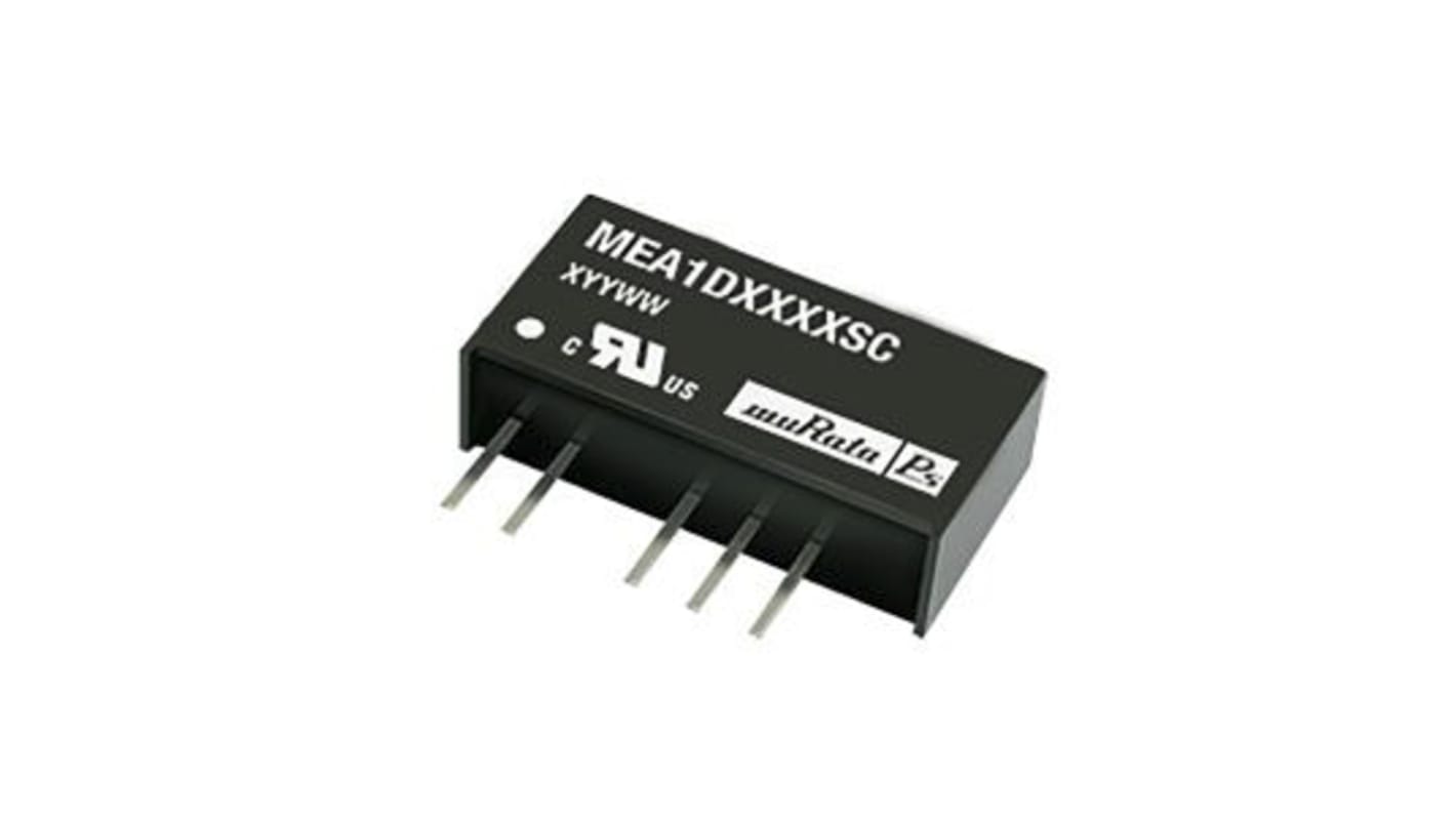 Murata MEA1 DC/DC-Wandler 1W 15 V dc IN, ±5V dc OUT / ±100mA Durchsteckmontage 1kV dc isoliert