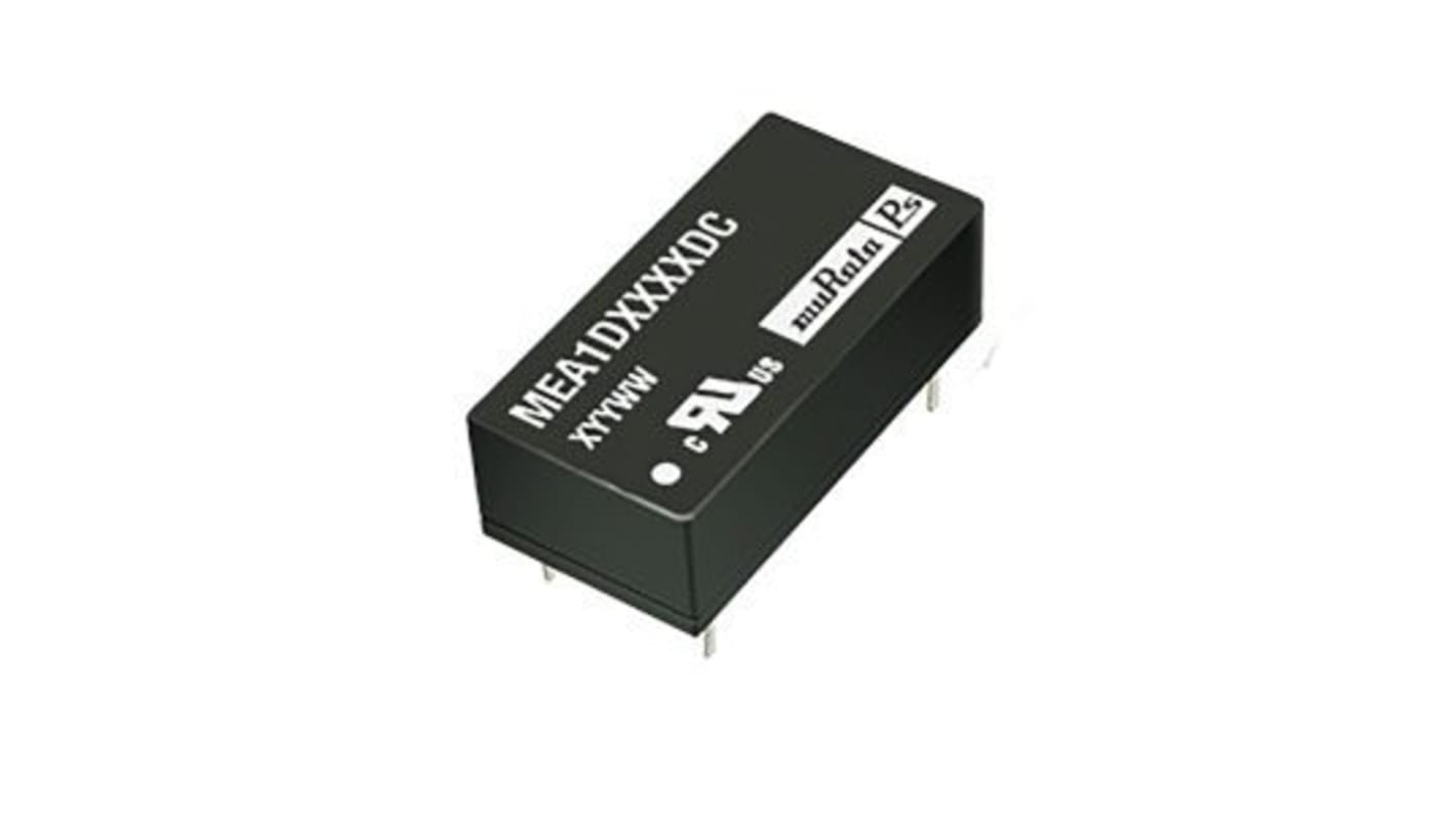 Murata Power Solutions MEA1 DC-DC Converter, ±5V dc/ ±100mA Output, 4.5 → 5.5 V dc Input, 1W, Through Hole,