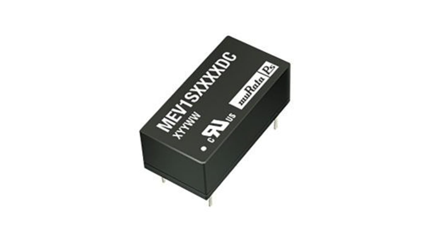 Murata Power Solutions MEV1 DC-DC Converter, 5V dc/ 200mA Output, 10.8 → 13.2 V dc Input, 1W, Through Hole,