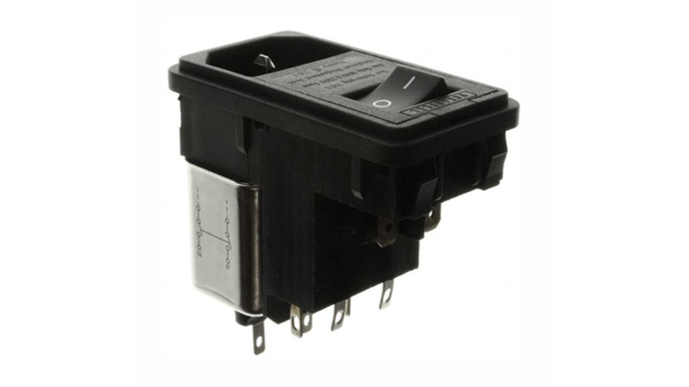 Filtro IEC Schaffner con conector IEC/EN 60939, 250 V ac, 2A, 50 → 400Hz