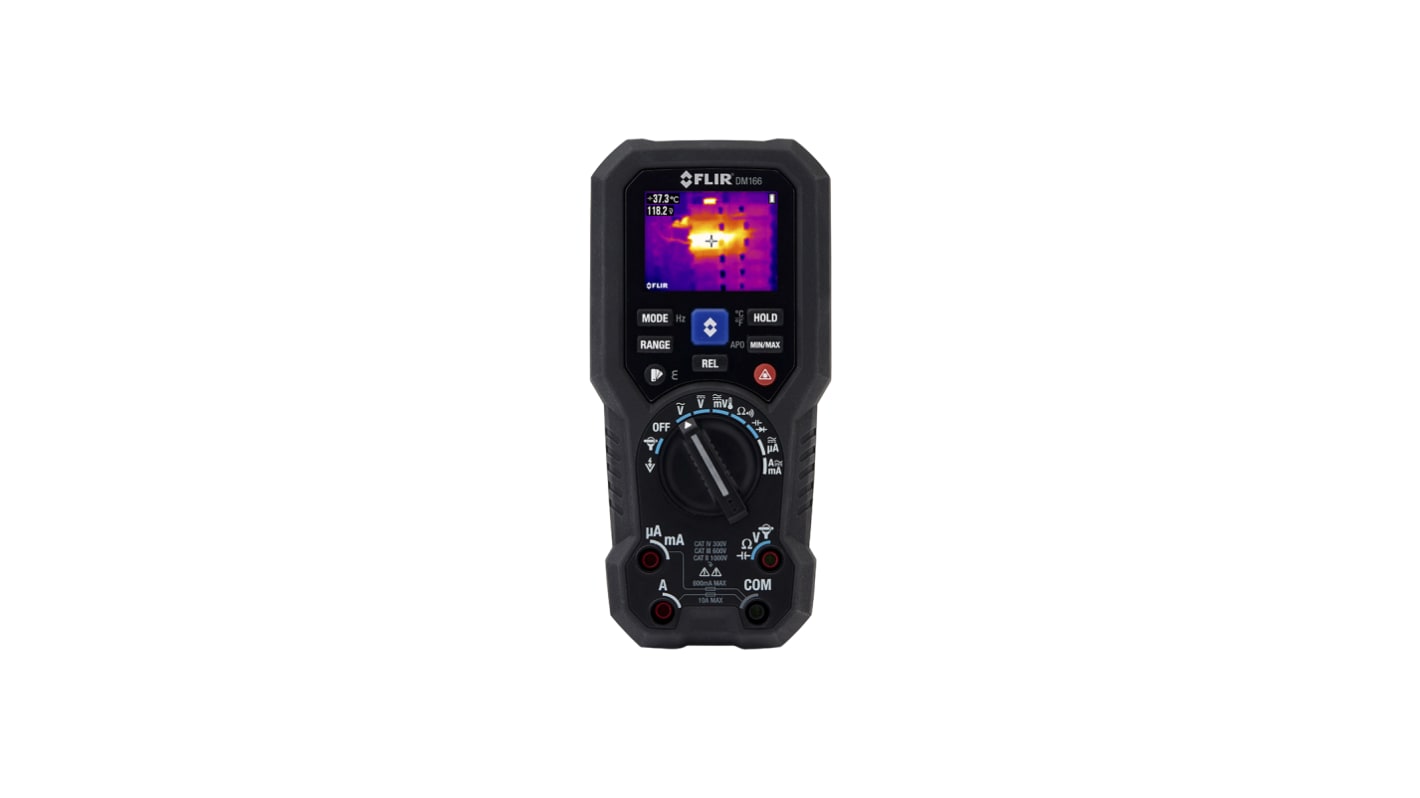 Flir DM166 Handheld Digital Multimeter, True RMS, 10A ac Max, 10A dc