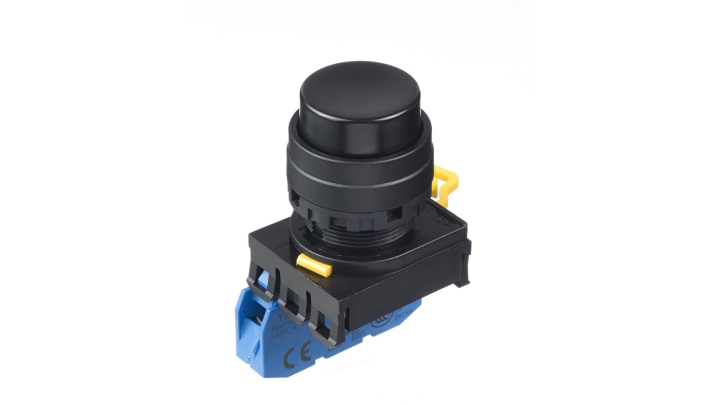 Idec YW Series Illuminated Push Button Complete Unit, Panel Mount, 22mm Cutout, SPST, IP65