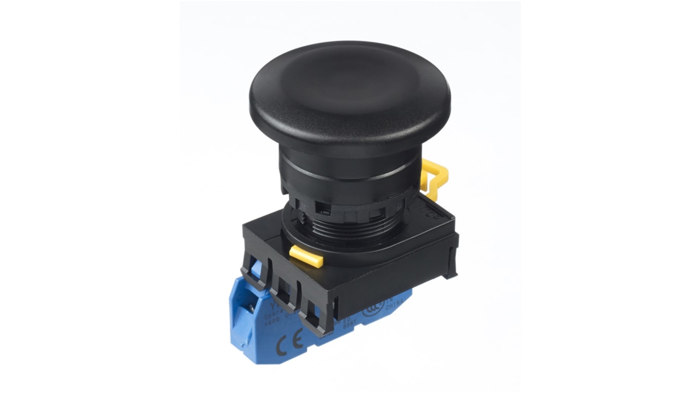 Idec YW Series Illuminated Push Button Complete Unit, Panel Mount, 22mm Cutout, SPST, IP65