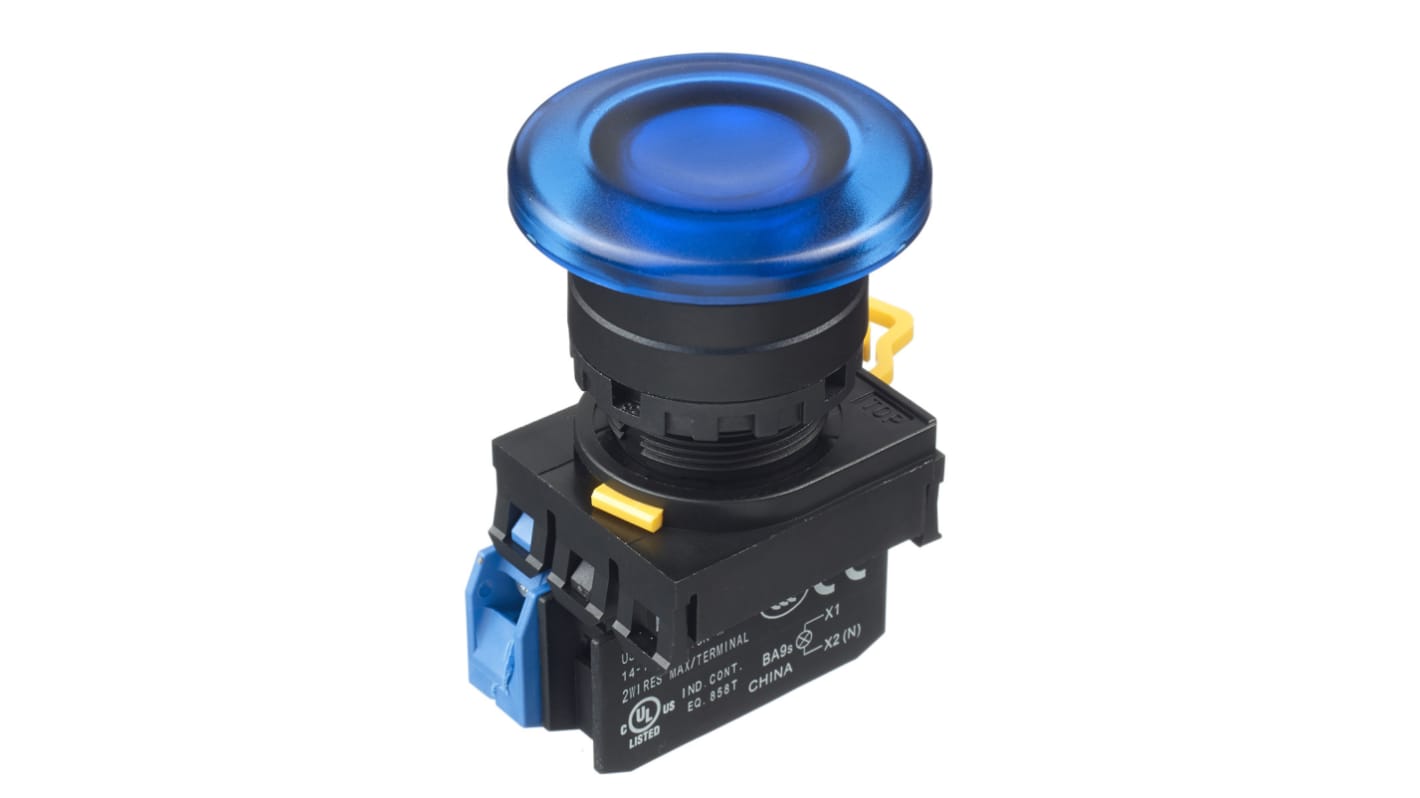 YW1LA4E10QM3S Idec YW Series Illuminated Push Button Complete Unit