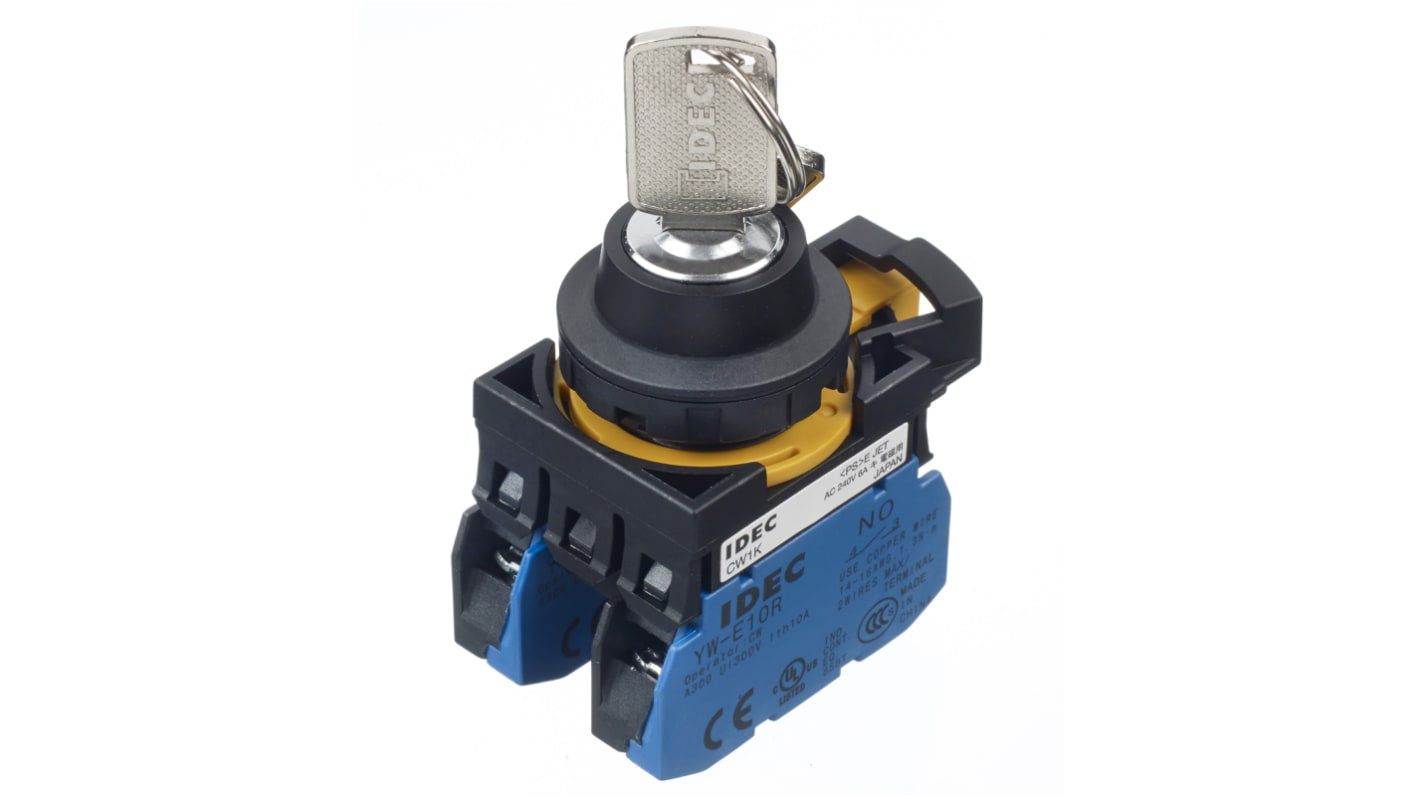 IP66 Key Switch, DPST 2-Way