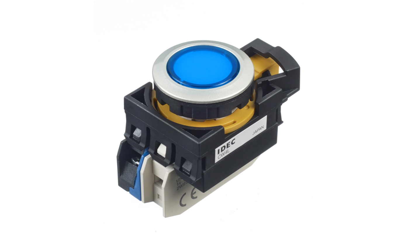 CW4L-M1E10Q4S | Idec CW Series Illuminated Push Button, Panel Mount ...