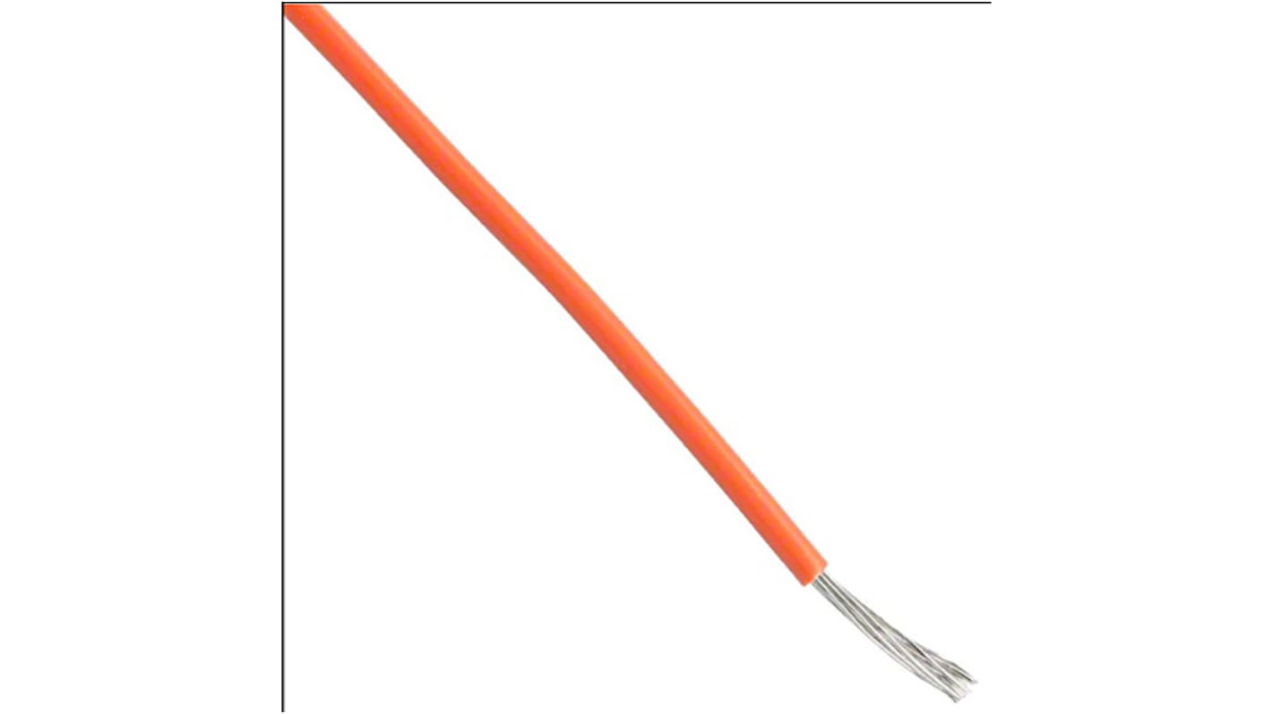 Alpha Wire Einzeladerleitung 1.32 mm², 16 AWG 305m Orange PVC isoliert Ø 2.34mm 26/0,25 mm Litzen UL1007