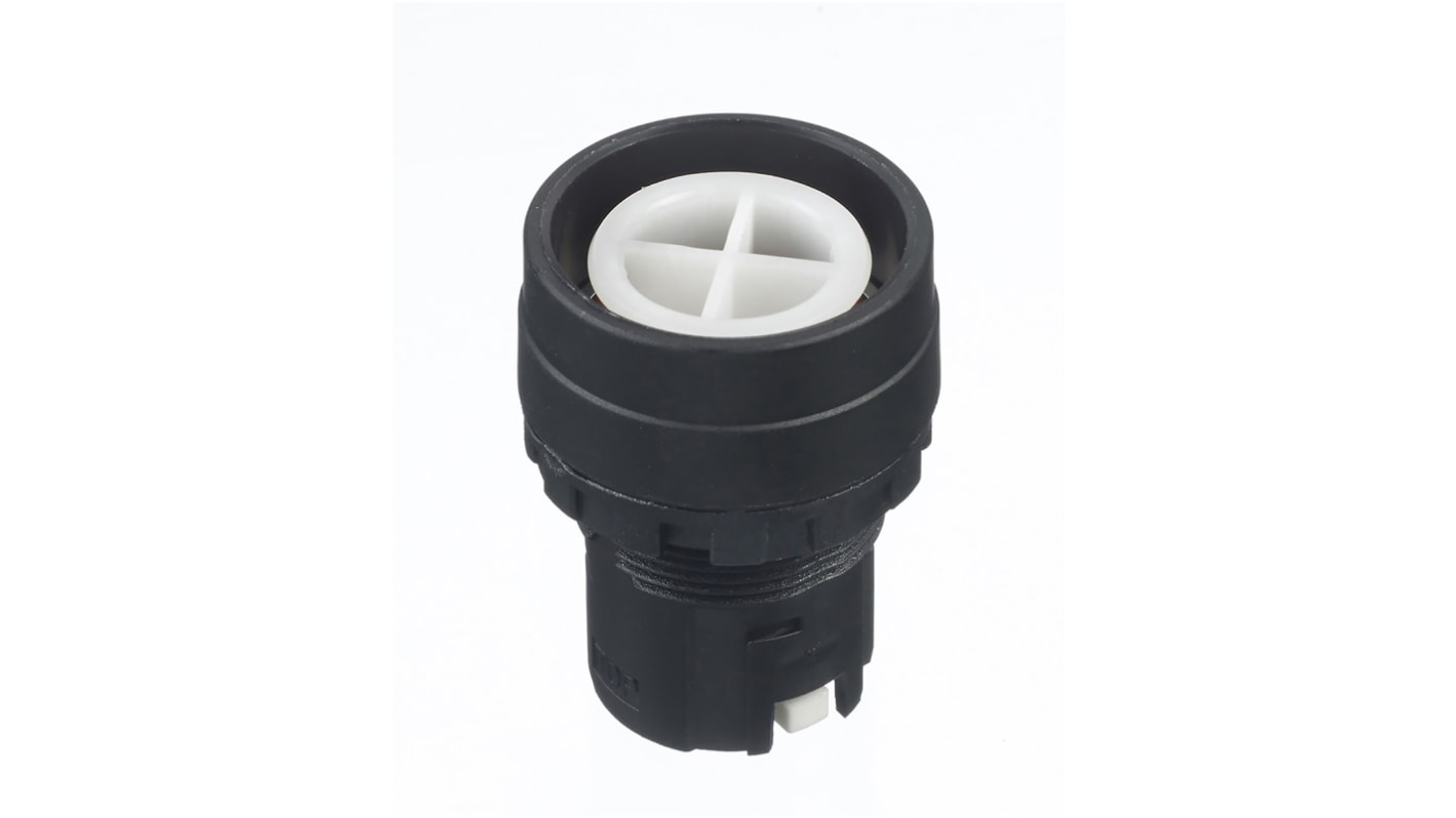 Idec HW Series Black Maintained Push Button Head, 22mm Cutout