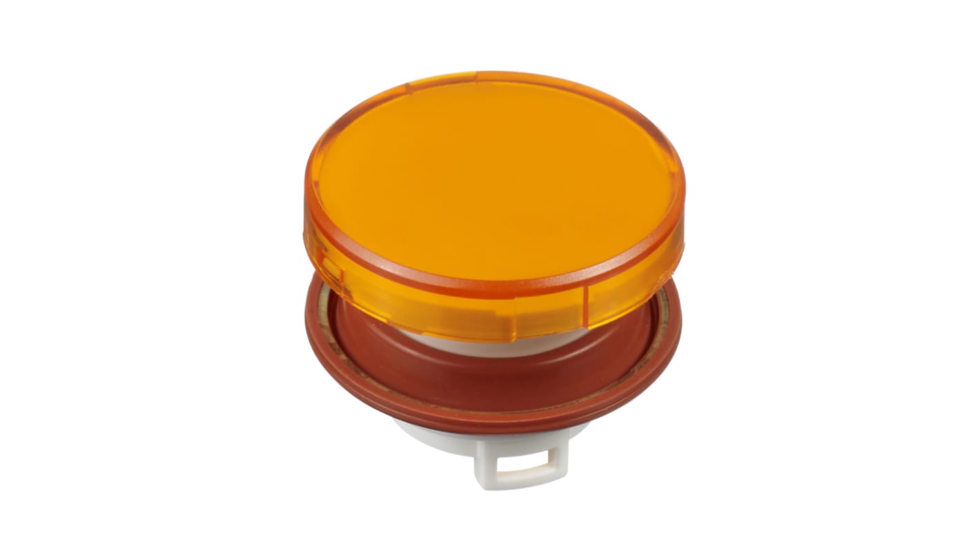 Tête de bouton poussoir Idec, HW Ambre, Ø découpe 22mm