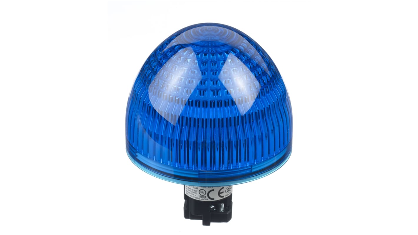 Idec Meldeleuchte, vollständig HW 24V ac/dc Blau, Ausschnitt-Ø 22mm LED Bündige Montage IP 65 Schraub