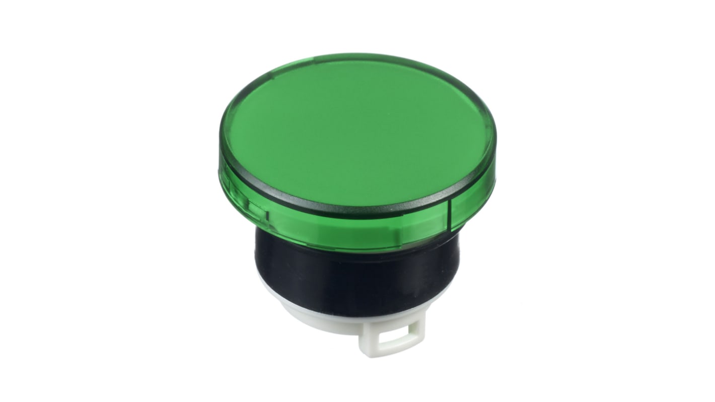 Tête de voyant lumineux Vert Idec, série HW, diam. découpe 22mm, IP65