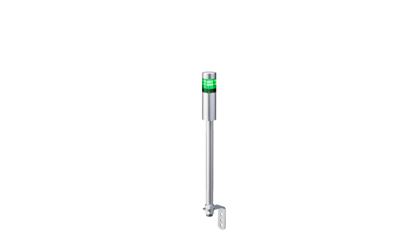 Jeladó torony LED, 1 világító elemmel, Színes, 24 V DC Green, LR4 sorozat