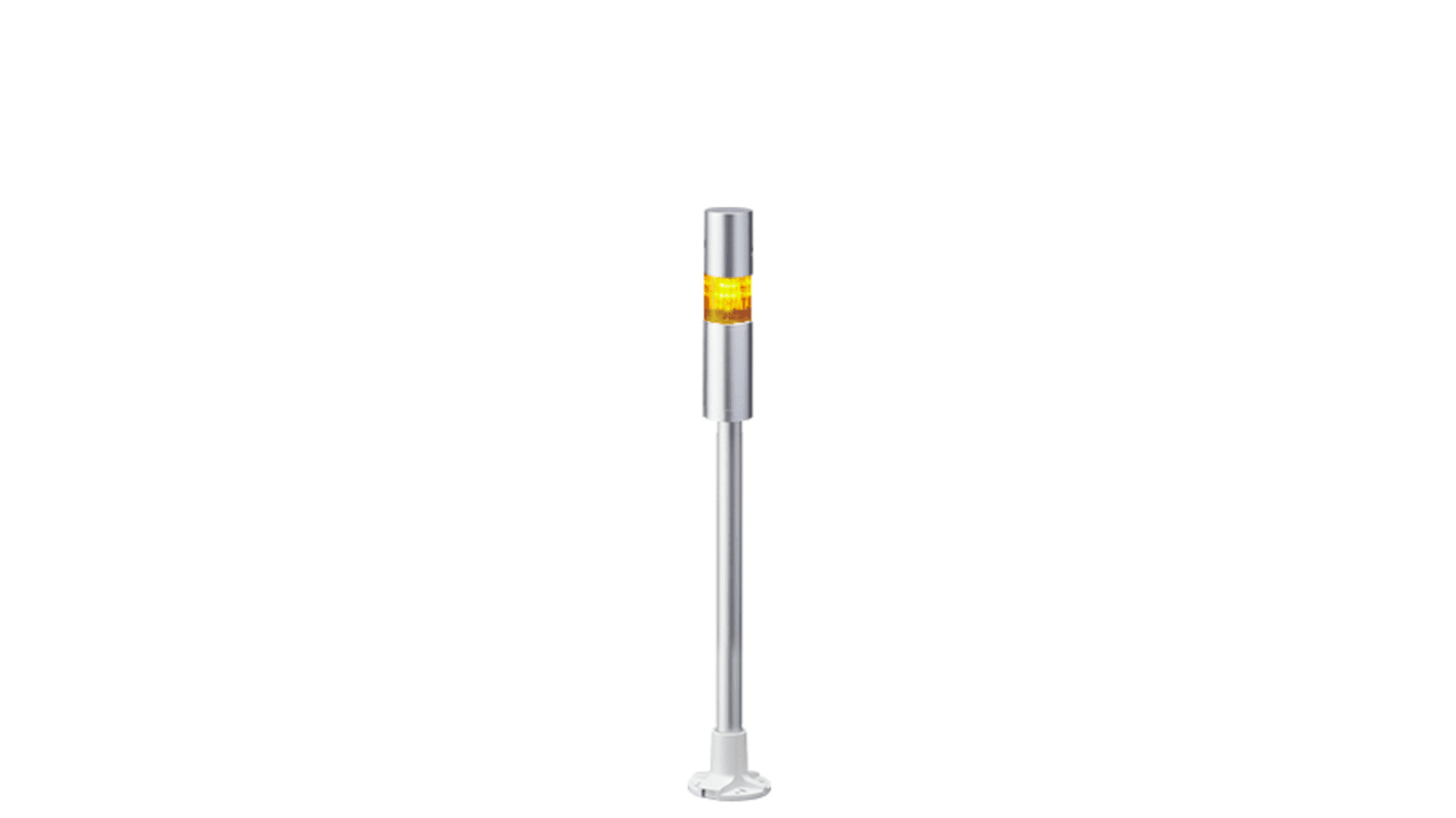 Patlite LR4 LED Signalturm mehrfarbig LED Gelb + Summer Blitz, Dauer 463.5mm Multifunktion