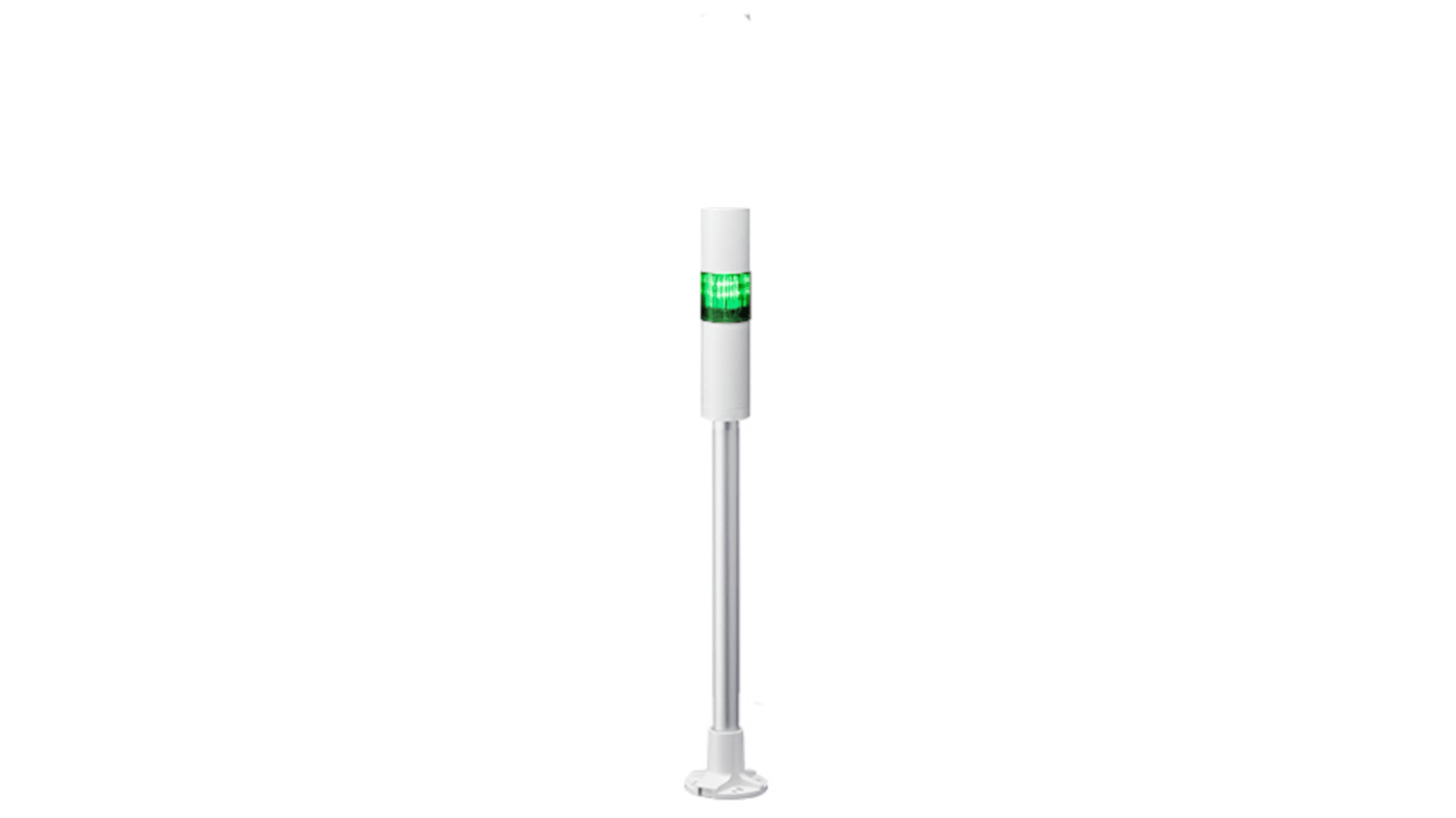 Columna de señalización Patlite LR4, LED, con 1 elemento de color, 90dB @ 1 m, 24 V dc