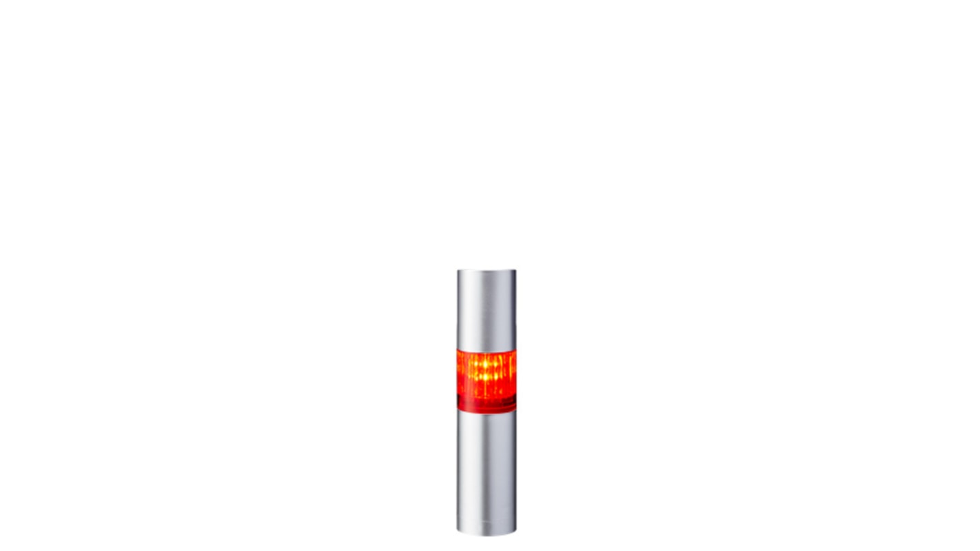 Patlite LR4 LED Signalturm mehrfarbig LED Rot + Summer Blitz, Dauer 173.5mm Multifunktion
