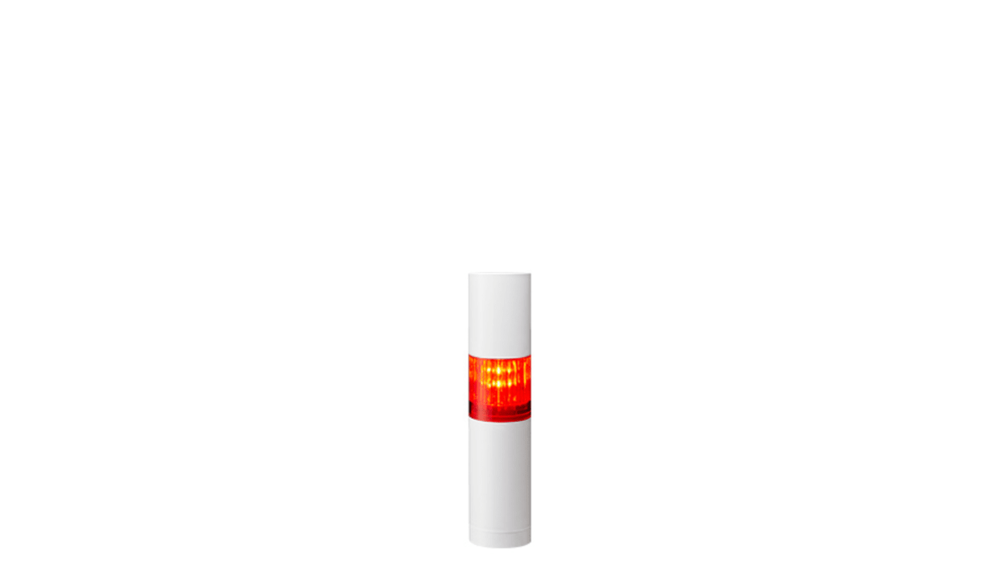 Jeladó torony LED, 1 világító elemmel berregővel, Színes, 24 V DC Piros, LR4 sorozat