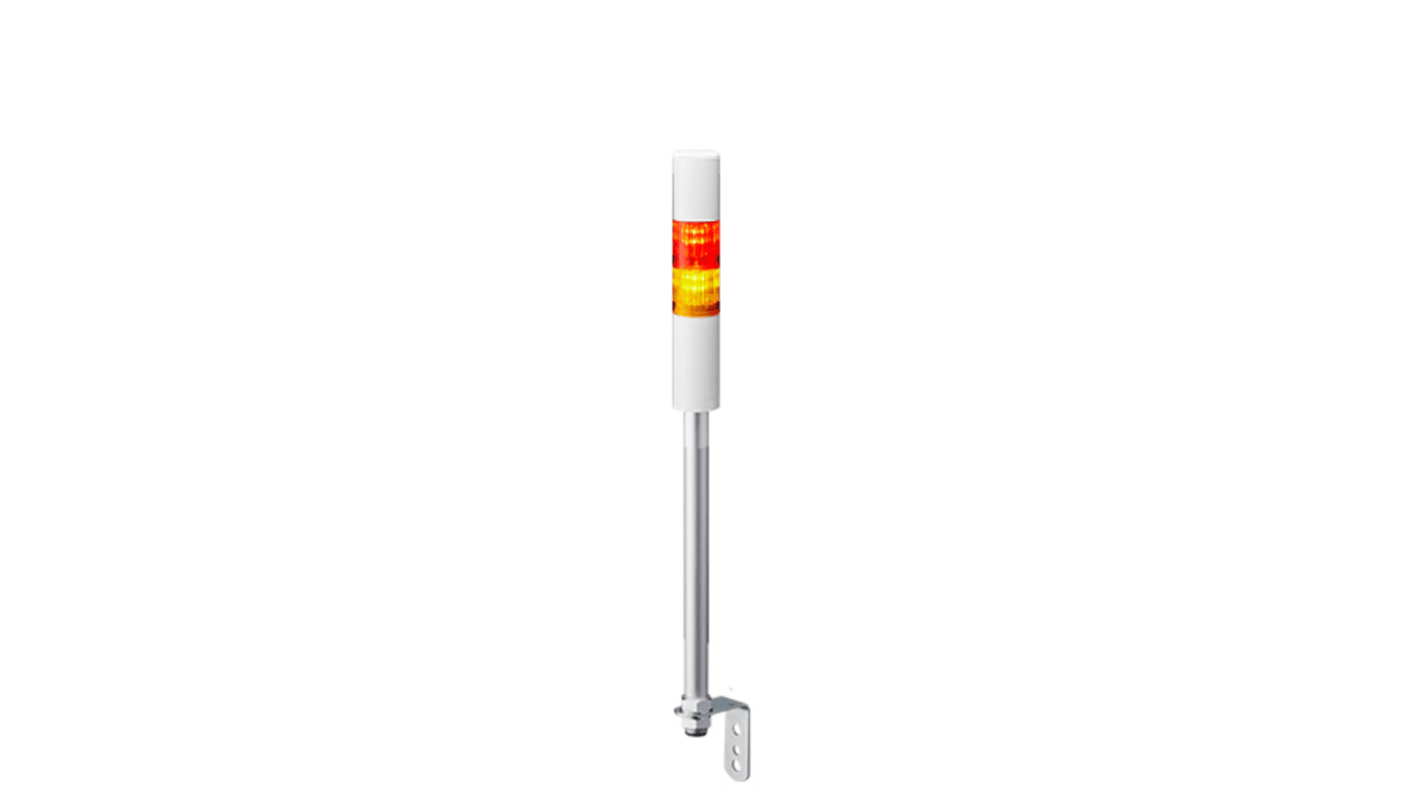 Columna de señalización Patlite LR4, LED, con 2 elementos de color, 90dB @ 1 m, 24 V dc