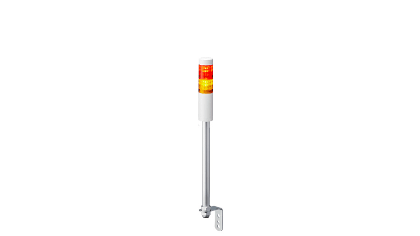 Torretta di segnalazione Patlite, 24 V c.c., LED, 2 elementi, lenti A colori