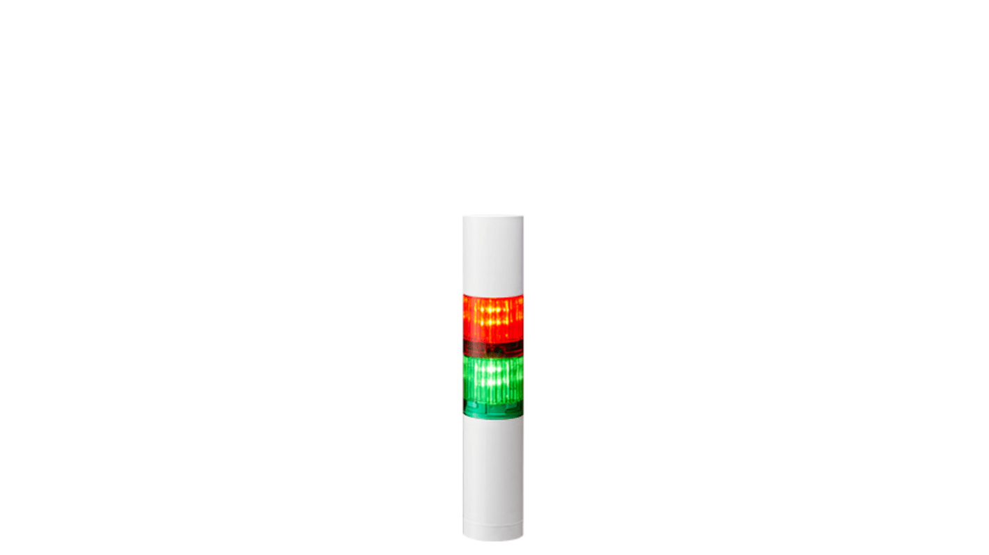 Columna de señalización Patlite LR4, LED, con 2 elementos de color, 90dB @ 1 m, 24 V dc