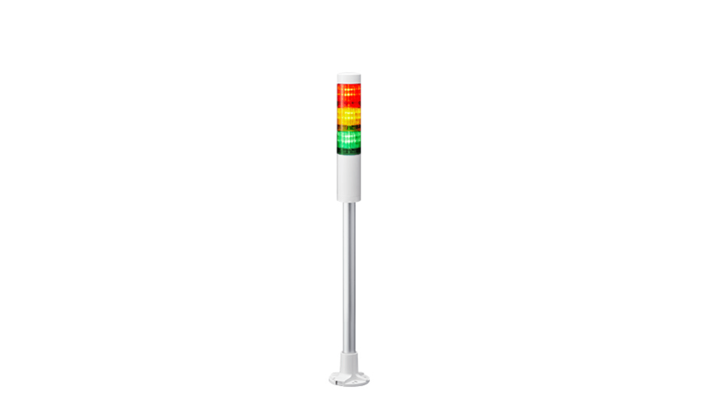 Colonnes lumineuses pré-configurées à LED Feu Fixe, Coloré, série LR4, 24 V c.c.