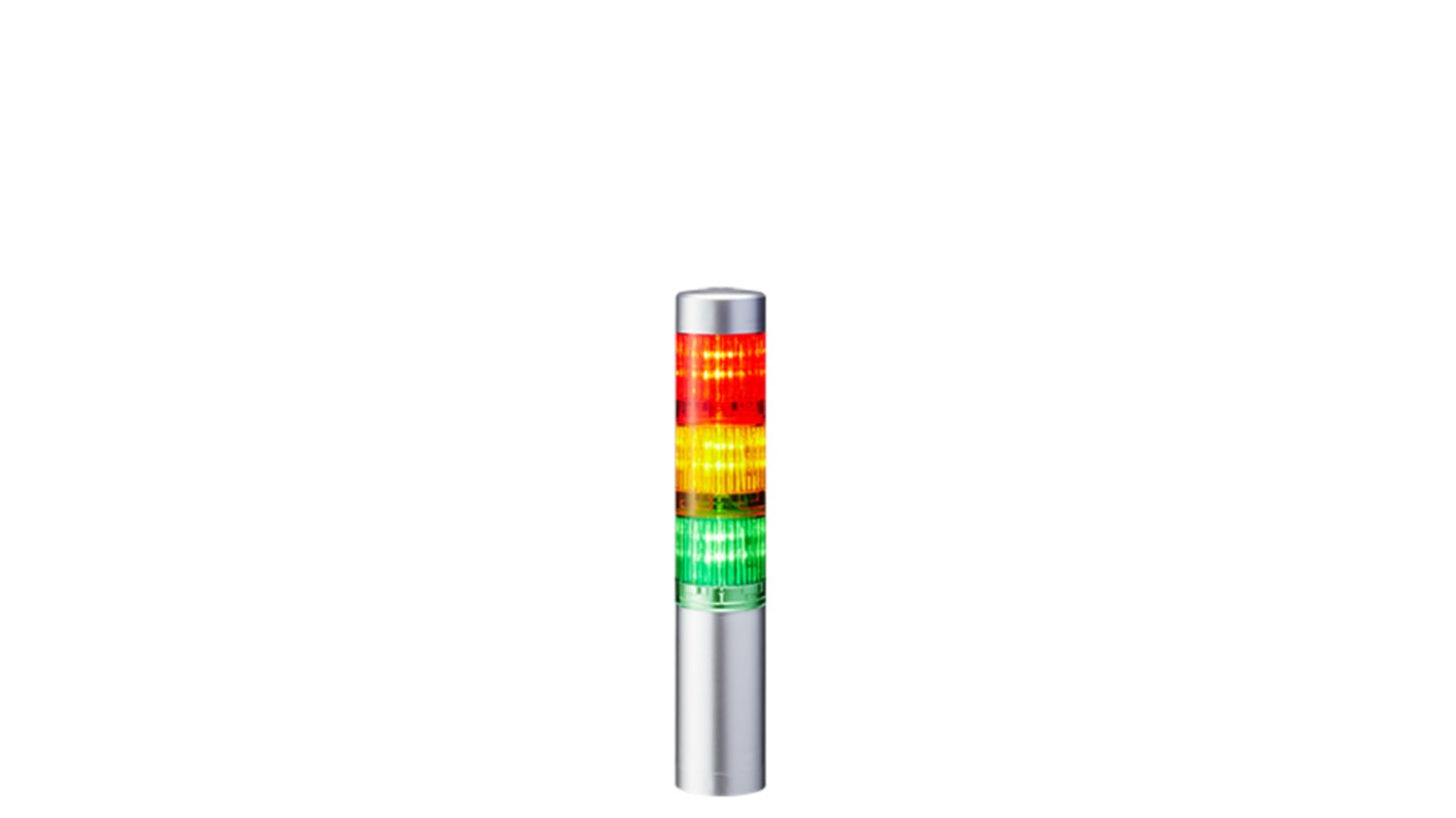 Colonnes lumineuses pré-configurées à LED Feu Fixe, Coloré, série LR4, 24 V c.c.