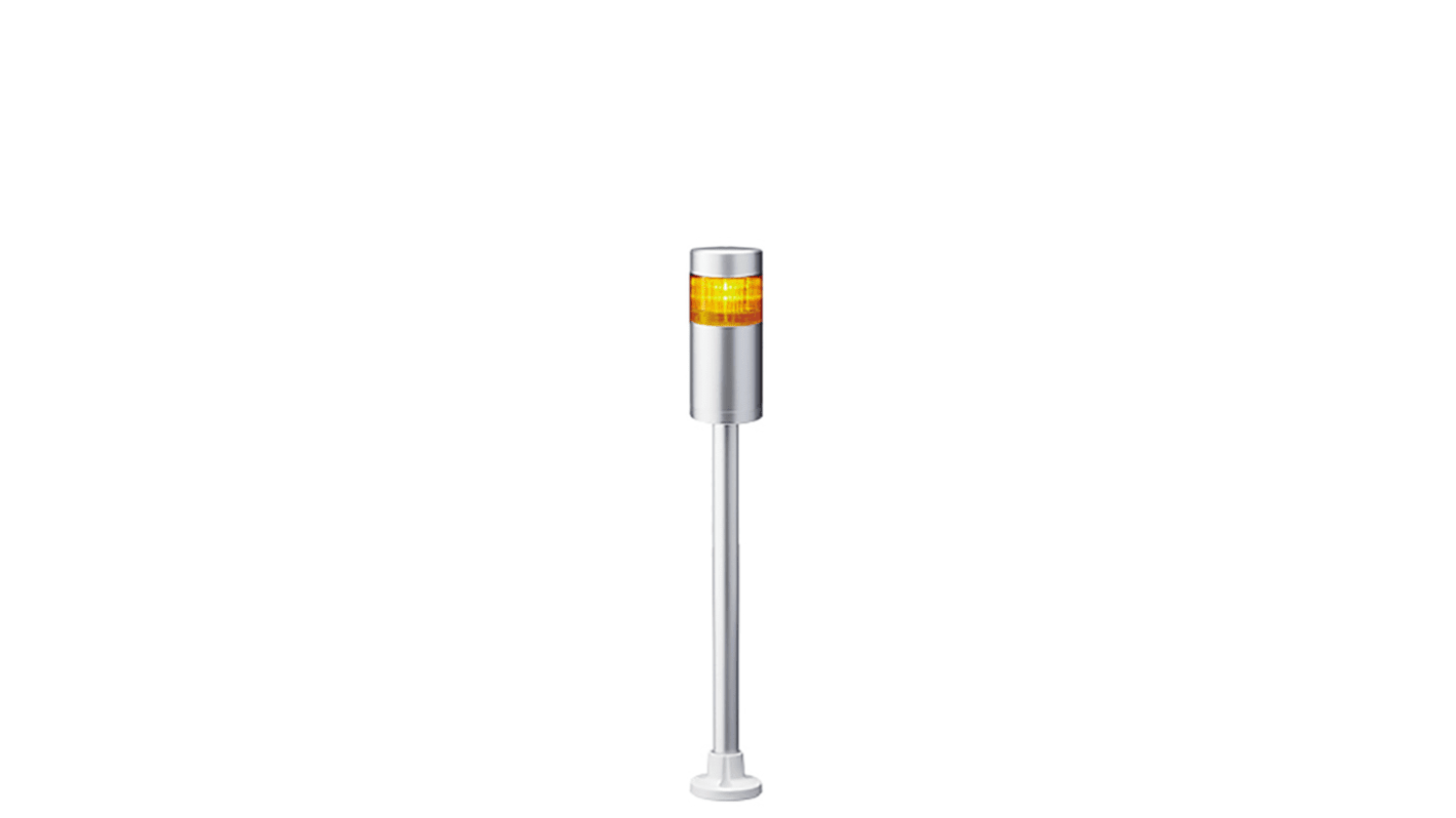 Patlite LR6 LED Signalturm mehrfarbig LED Gelb + Summer Blitz, Dauer 463.5mm Multifunktion