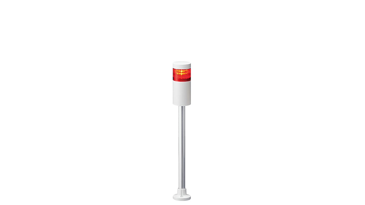 Jeladó torony LED, 1 világító elemmel, Színes, 24 V DC Piros, LR6 sorozat