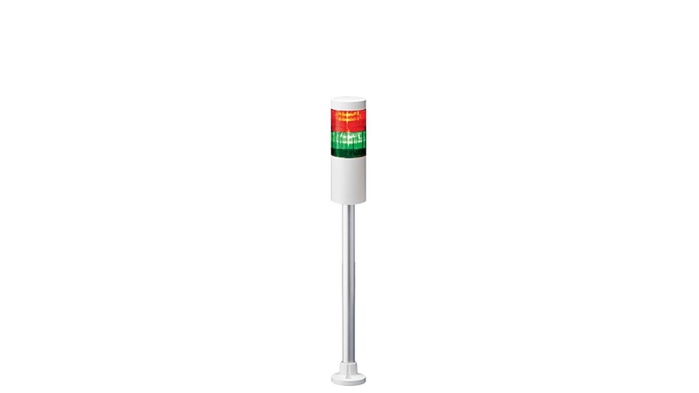 Columna de señalización Patlite LR6, LED, con 2 elementos de color, 24 V dc