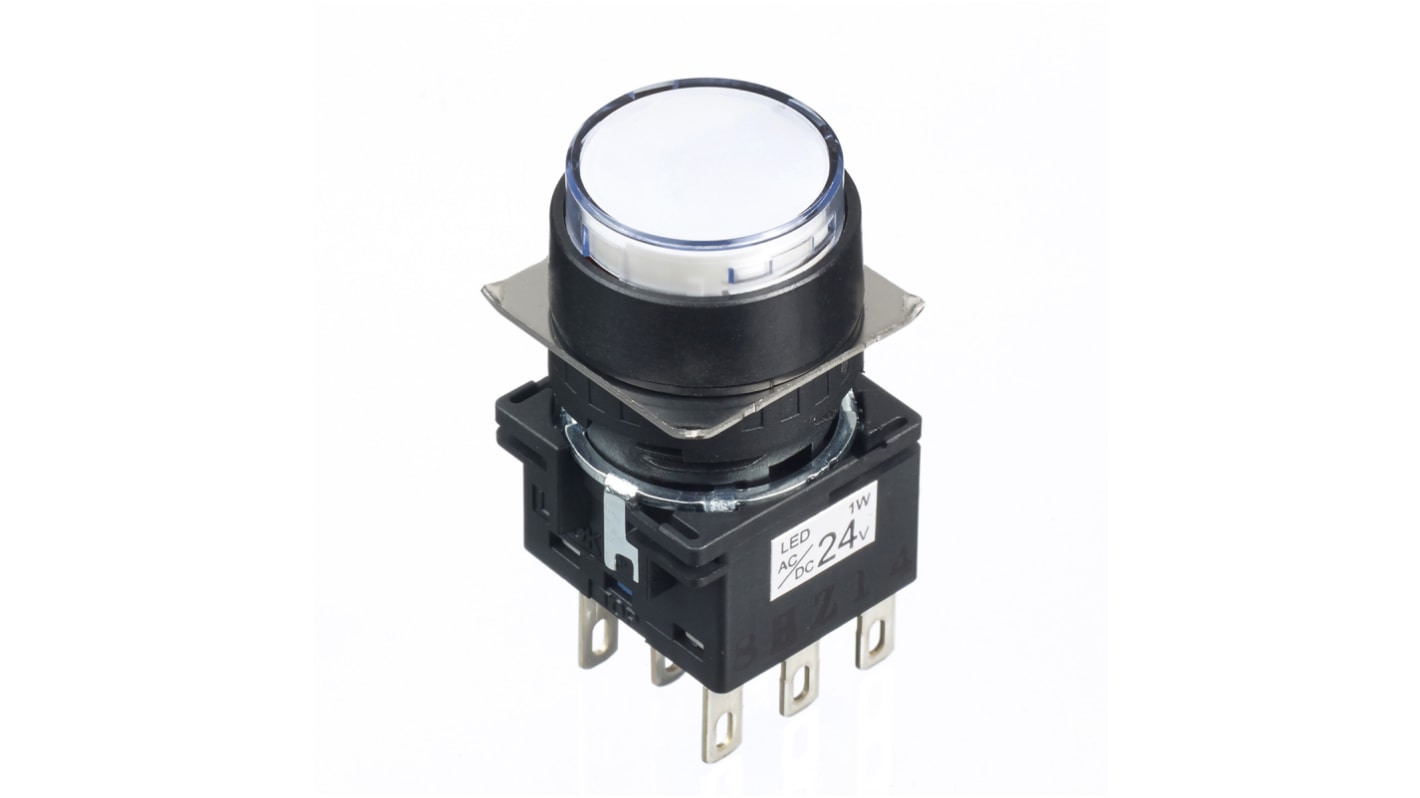 Idec White Round Push Button Switch