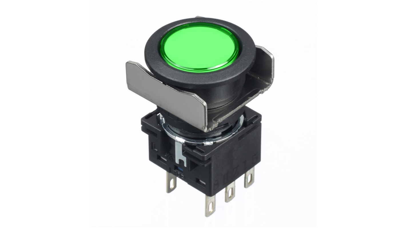 Idec Green Round Push Button Switch