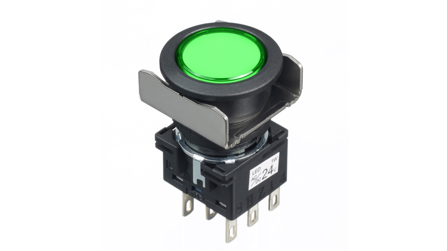 Idec Green Round Push Button Switch