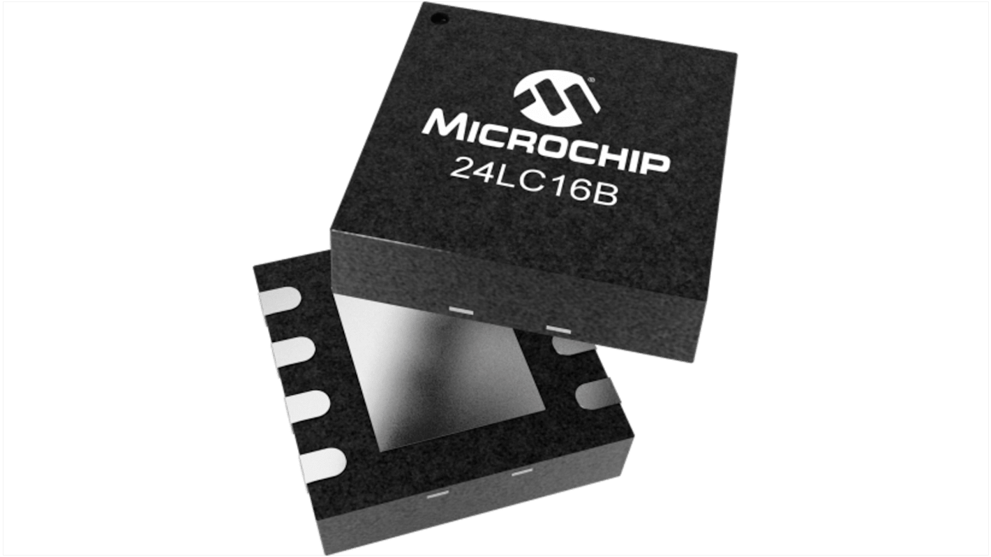 Microchip 24LC16B-I/MC, 16kbit EEPROM Memory, 1000ns 8-Pin DFN Serial-I2C